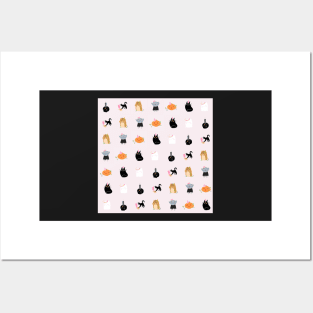 Cute Halloween Pattern Posters and Art